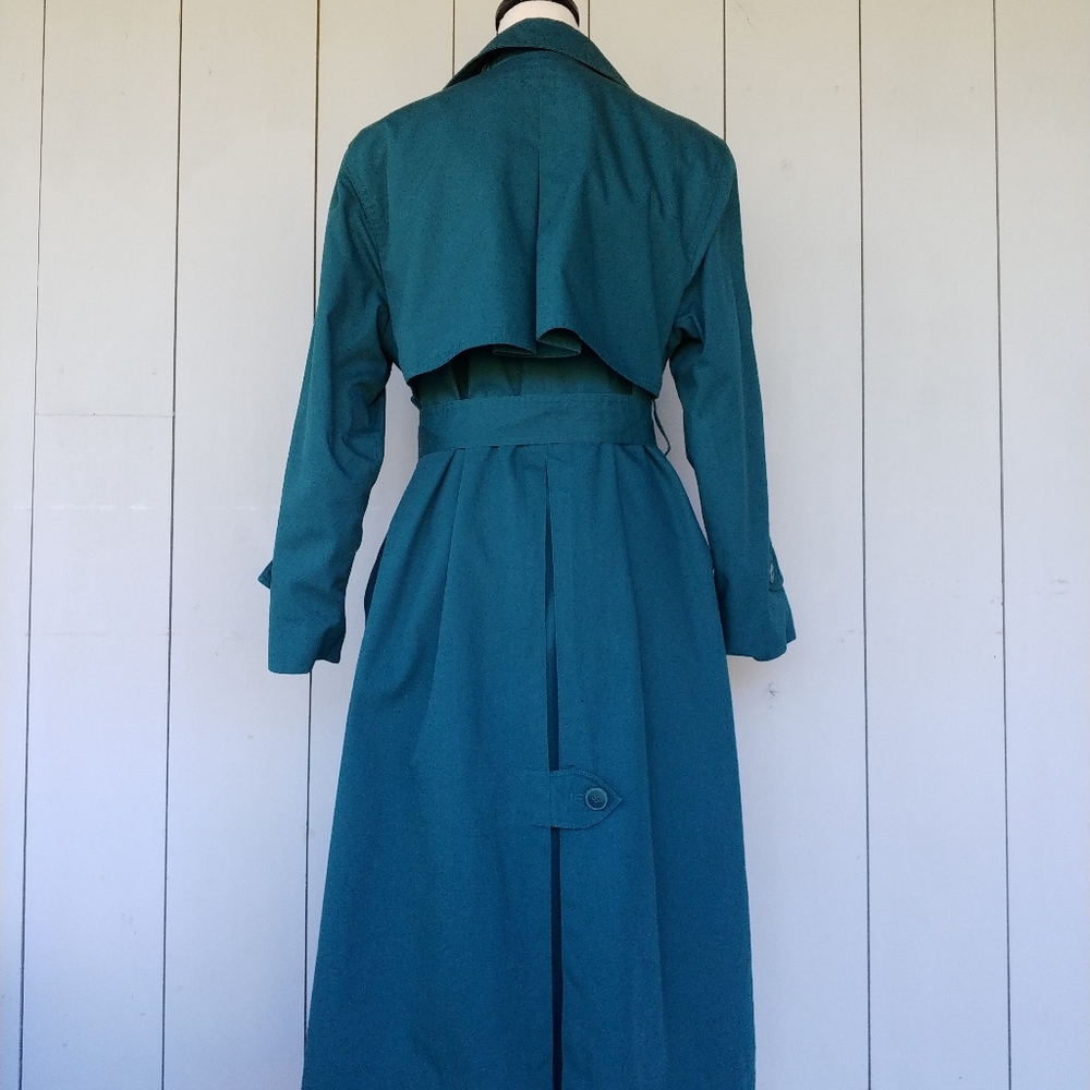 TOWNE BY LONDON FOG | Vintage Teal Trench Coat - Picture 7 of 16